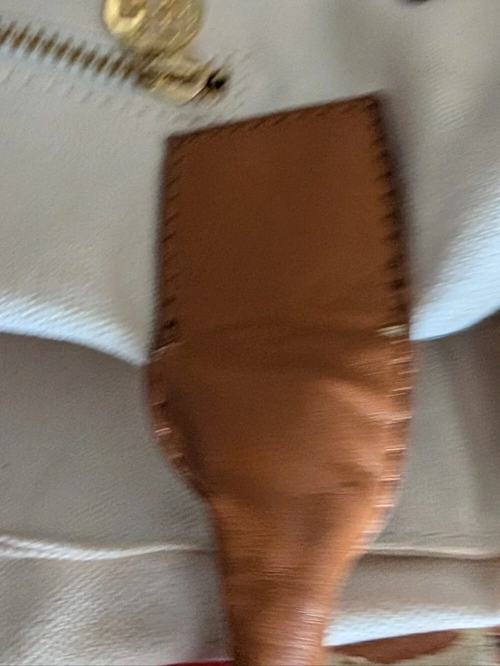 Tory Burch Dipped Canvas Tote in Orange and White